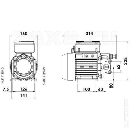 Насос ADAM PUMPS OP2500 для масла (220В, 25 л/мин)