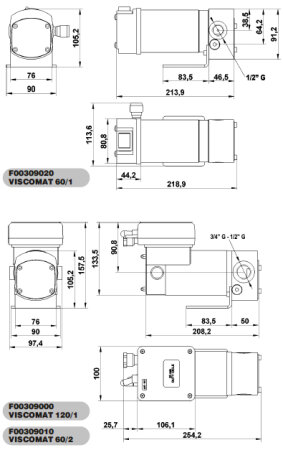 Насос Piusi Viscomat DC 60/2 24V F0031001A
