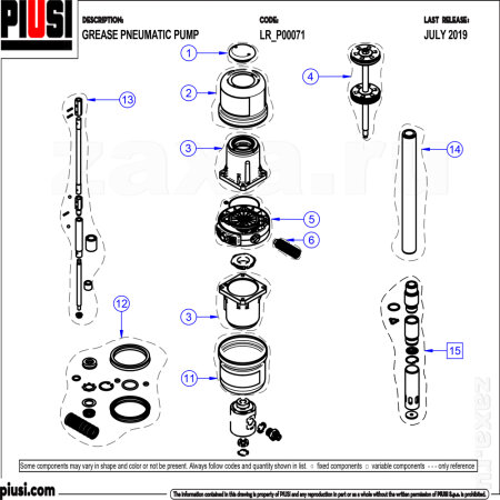 PIUSI P60:1 запасные части