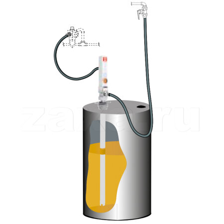 Комплект Samoa 379300 для откачки масла из бочки 205 л
