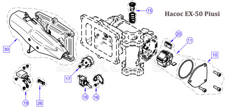 Насос Piusi EX50 230V запасные части