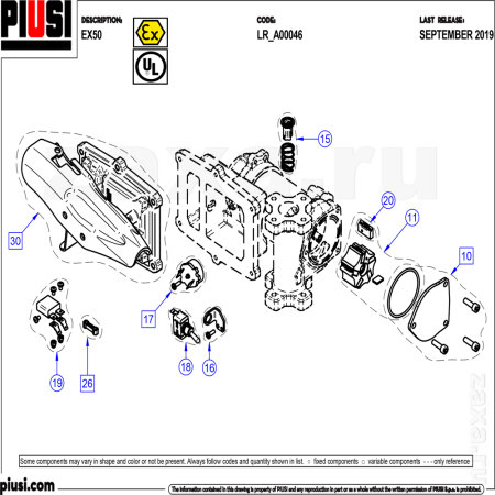 Насос Piusi EX50 12V DC ATEX для бензина (F00371000)
