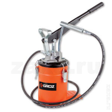 GROZ GR44280 Ручной нагнетатель смазки с ножной опорой с баком 6 кг