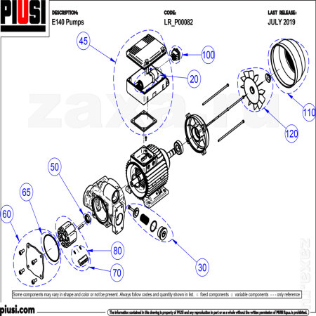 Piusi F00395050 Насос E140 для дизельного топлива 220в