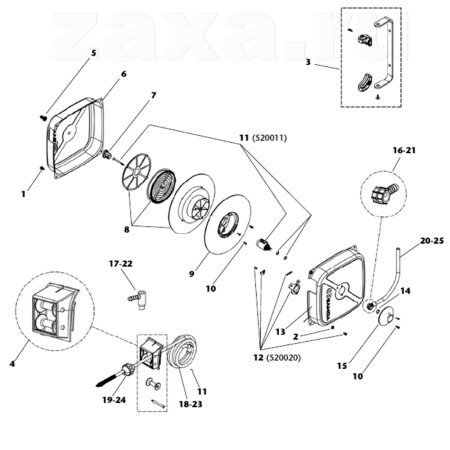 Ремкомплект 520021 для катушки SAMOA