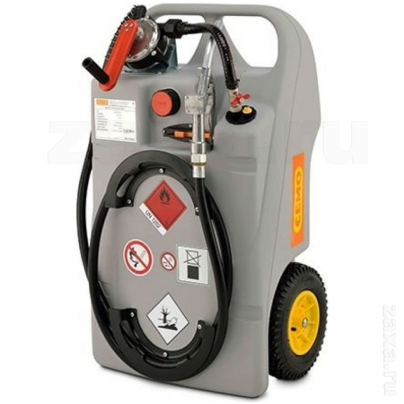 CEMO 10160 Мобильная ёмкость на колесах для ДТ, 100л, ручной насос, пистолет