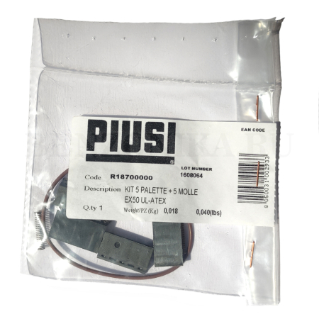 R18700000 Piusi (Италия) - Ремкомплект лопаток и пружин для насоса Ex50 (Ex75). Запасные части Пиуси.