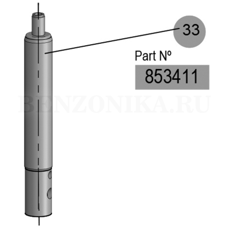 853411 SAMOA (Испания) - Шток пневмодвигателя. Ремкомплект насосов PM45 10:1 (Моторный шток).