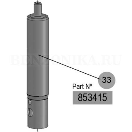 853415 SAMOA (Испания) - Шток пневмодвигателя, Ø20 мм. Ремкомплект насосов PM45 (Моторный шток).