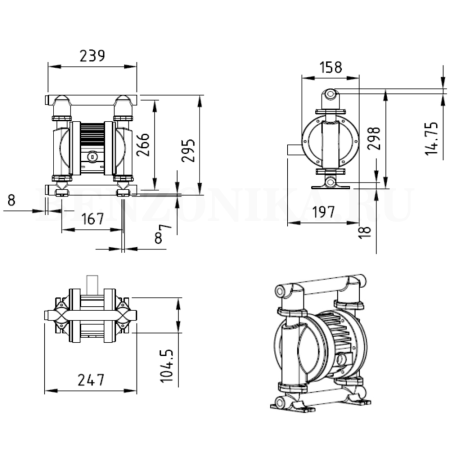 Схема Ruby 015 алюминий и нержавейка