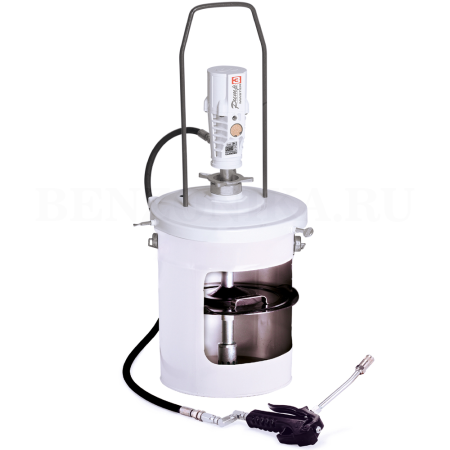 424172.710 SAMOA (Испания) - Пневматический солидолонагнетатель с насосом PM3 для ведер 20 кг, следящая пластина в комплекте