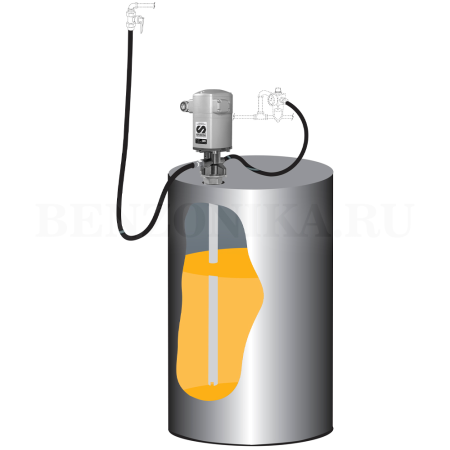 539810 SAMOA (Испания) - Комплект с насосом PM35 8:1 для масла, 185 кг, монтаж на бочку