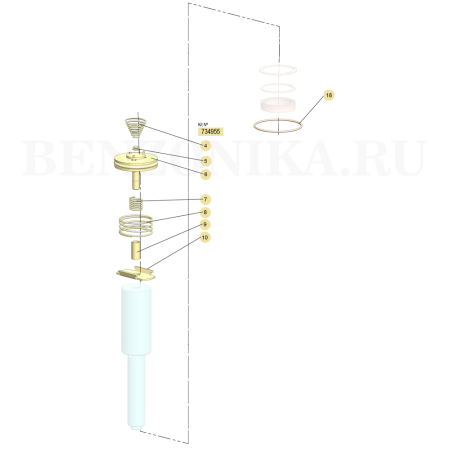 734955 SAMOA (Испания) - Ремкомплект воздушного мотора насоса PM4
