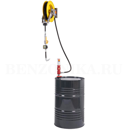 022-1301-A15 Meclube (Италия) - Настенный комплект для масла, 3:1, с катушкой 15 м, для бочек 180-220 кг, 25 л/мин