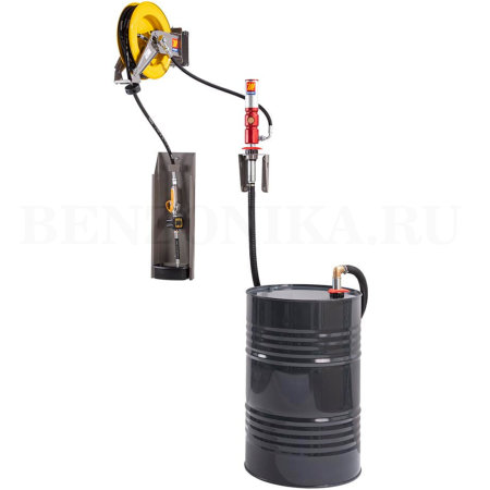 022-1303-000 Meclube (Италия) - Настенный комплект для масла, 3:1, для бочек 180-220 л, с катушкой 10 метров