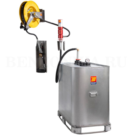 022-1315-515 Meclube (Италия) - Настенный комплект для масла, 5:1, для бочек 700-1000 л, с катушкой 10 метров