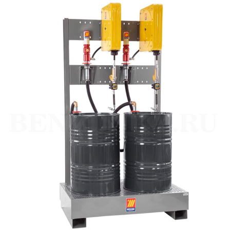 023-1950-000 Meclube (Италия) - Установка для 2-х точек раздачи масла, с катушкой, 3:1, 30 л/мин