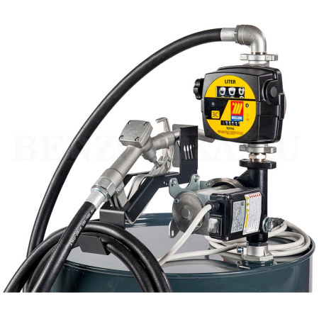 090-5037-M60 Meclube (Италия) - Бочковой комплект 12В для дизтоплива, 60 л/мин, ручной кран, счетчик