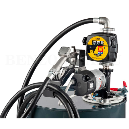 090-5037-M85 Meclube (Италия) - Бочковой комплект 12В для дизтоплива, 85 л/мин, ручной кран, счетчик