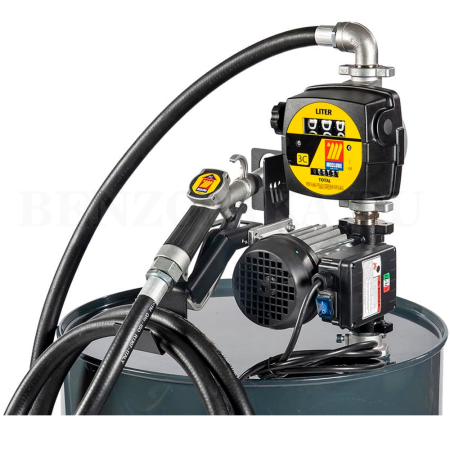 090-5040-M70 Meclube (Италия) - Бочковой комплект 220В для дизтоплива, 70 л/мин, ручной кран, счетчик