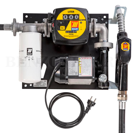 090-5047-060 Meclube (Италия) - Настенный узел "COMPACT" для дизтоплива, 220В, 60 л/мин, счетчик, фильтр, автоматический кран