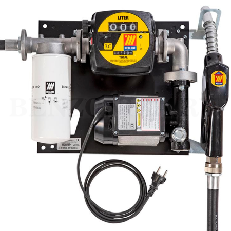 090-5047-100 Meclube (Италия) - Настенный узел COMPACT для дизтоплива, 220В, 100 л/мин, счетчик, фильтр, автоматический кран