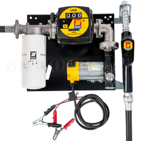 090-5047-Y45 Meclube (Италия) - Настенный узел COMPACT для дизтоплива, со счетчиком, фильтр, автоматический раздаточный кран, 12В, 45 л/мин