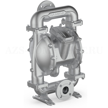 UP20S-CSS-STZ SAMOA (Испания) - Пневматический двухмембранный насос UP20 (SS-SS-PTFE-PTFE, фланец), 2, 650 л/мин