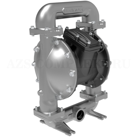 UP20A-BSS-MMA SAMOA (Испания) - Насос пневматический мембранный UP20 (алюминий-SS-Santoprene-Santoprene, BSP), 2, 650 л/мин