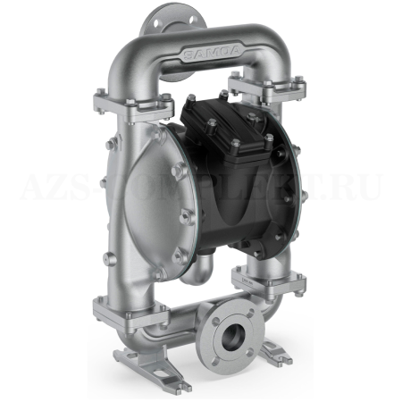 UP20A-CSS-MMA SAMOA (Испания) - Пневматический двухмембранный насос UP20 (алюминий-SS-Santoprene-Santoprene, фланец), 2, 650 л/мин