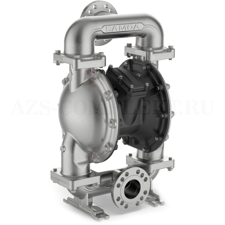 UP30A-CSS-STZ SAMOA (Испания) - Мембранный пневмонасос UP30 (алюминий-AISI316-PTFE-PTFE, фланец ANSI), 3, 1000 л/мин