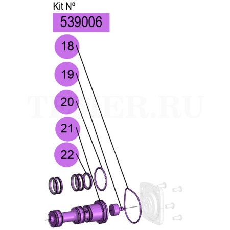 539006 Samoa (Испания) - Комплект уплотнений насоса для смазки PM45/60